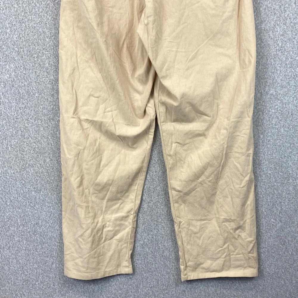 Ouku pull on pants XL drawstring elastic inseam 28” wide leg butter yellow - Picture 7 of 11